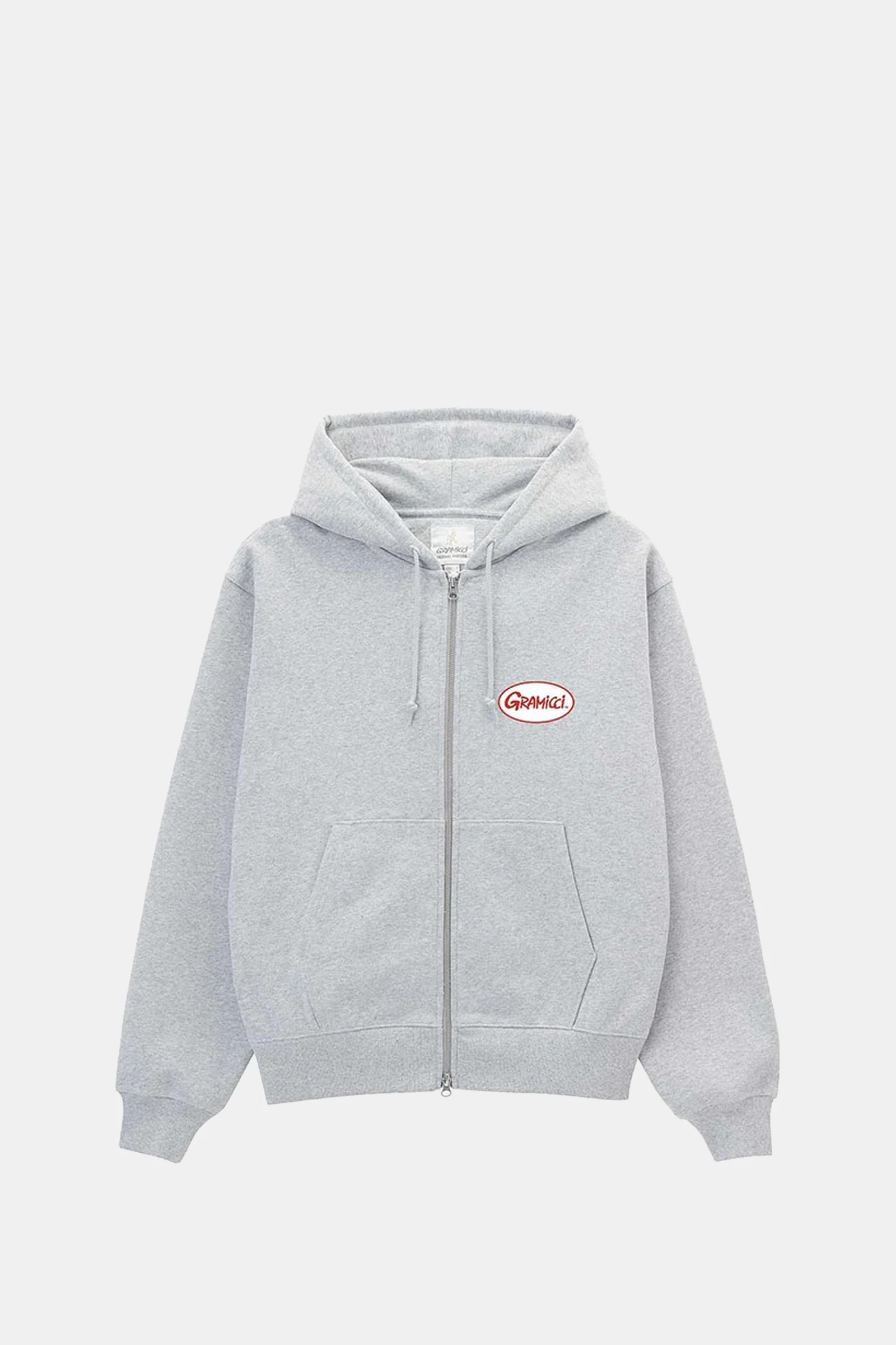Oval Patch Zip Hooded Sweatshirt